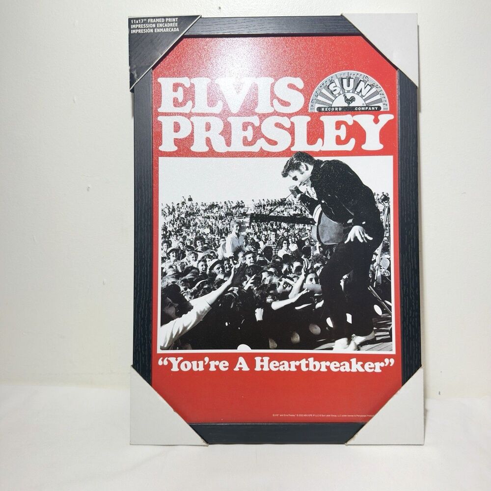 Elvis Presley "You're A Heartbreaker" 11x17in Framed Print Poster Wall Art NEW